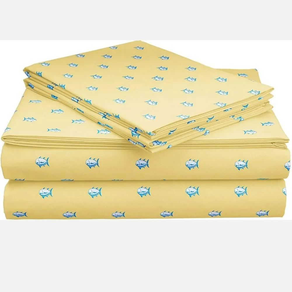 New Southern Tide Skipjack Twin sheet set Yellow